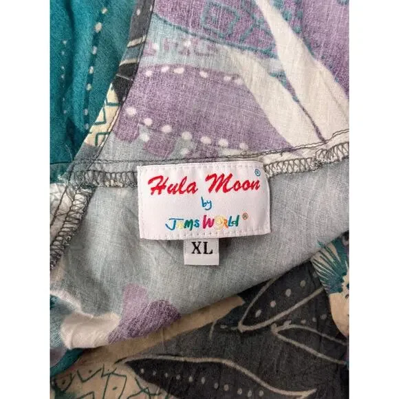 Hula Moon By Jams World Dress XL Womens Floral Sleeveless Mini - Picture 7 of 7